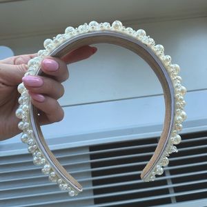 Bridal pearl headband